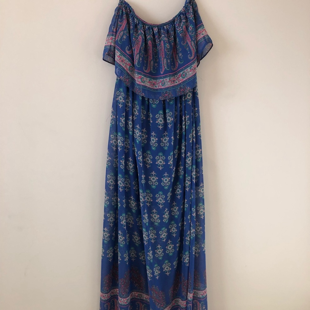 Blue and Purple Maxi Dress